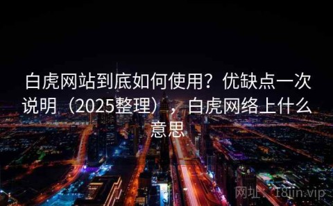 白虎网站到底如何使用？优缺点一次说明（2025整理），白虎网络上什么意思