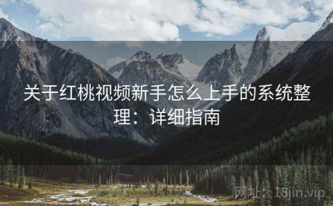 关于红桃视频新手怎么上手的系统整理：详细指南