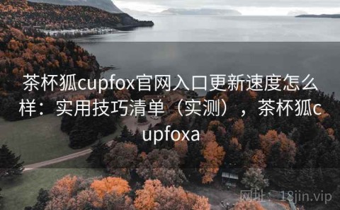 茶杯狐cupfox官网入口更新速度怎么样：实用技巧清单（实测），茶杯狐cupfoxa