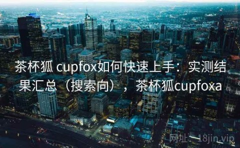 茶杯狐 cupfox如何快速上手：实测结果汇总（搜索向），茶杯狐cupfoxa