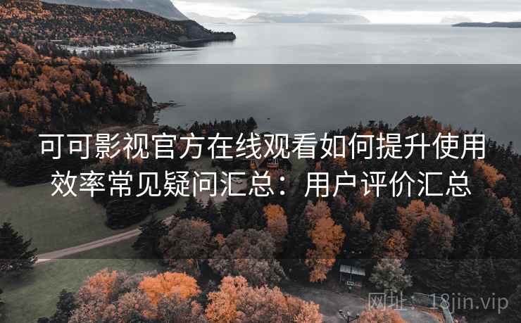 可可影视官方在线观看如何提升使用效率常见疑问汇总：用户评价汇总