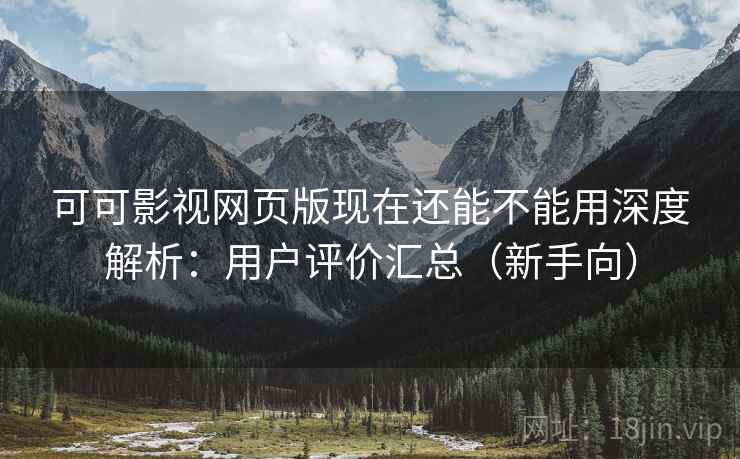 可可影视网页版现在还能不能用深度解析：用户评价汇总（新手向）