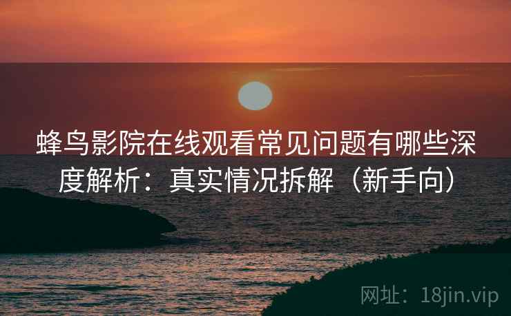 蜂鸟影院在线观看常见问题有哪些深度解析：真实情况拆解（新手向）